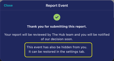 1. Reporting Content - Hidden