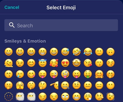 Chat Reactions - Emoji Selector