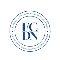 Logo White, Blue on Black