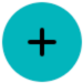 Teal Plus Button no background